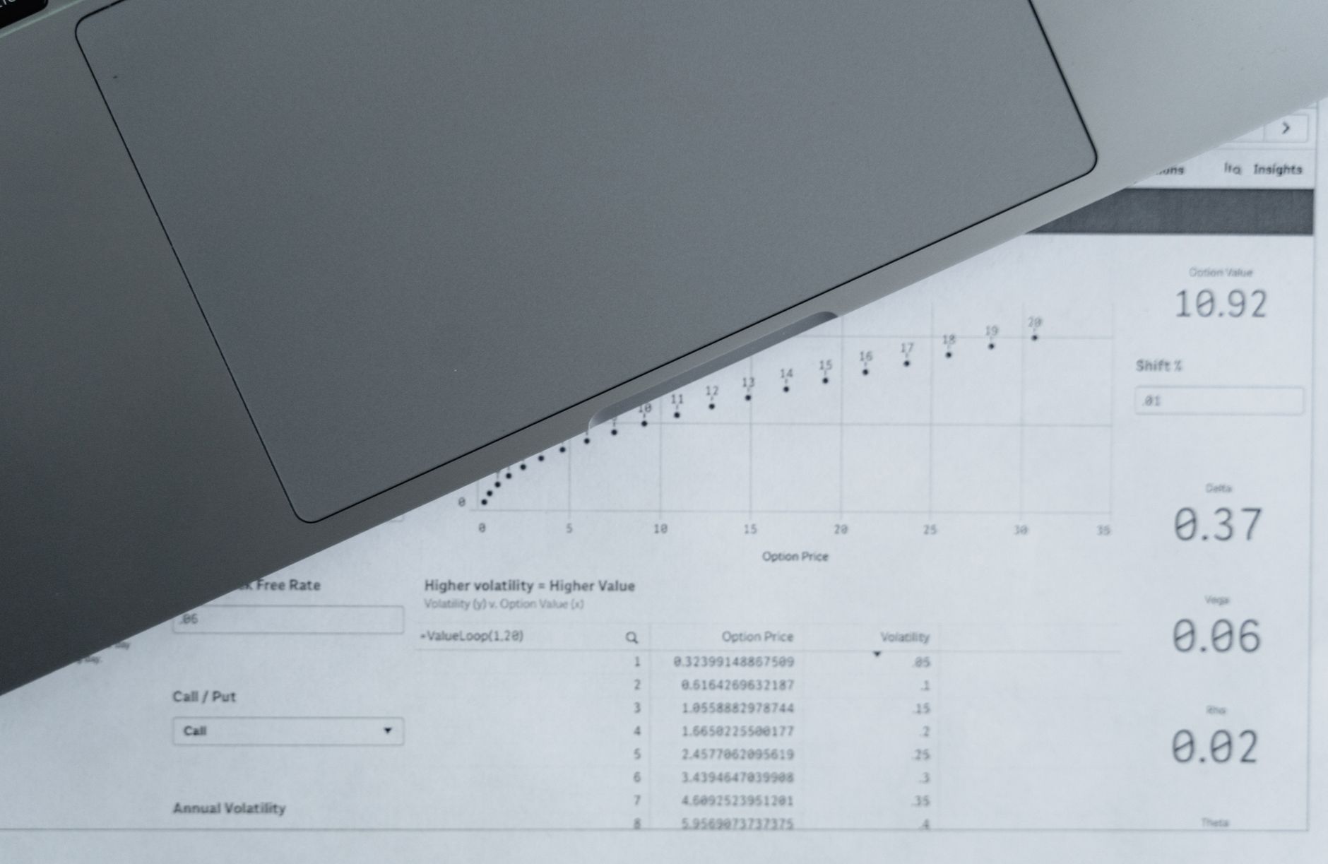 Documentos com dados e um notebook vistos de cima, representando processamento de informação por IA